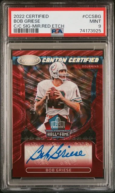 2022 Panini Certified Bob Griese Canton Certified Signatures #CCSBG card image