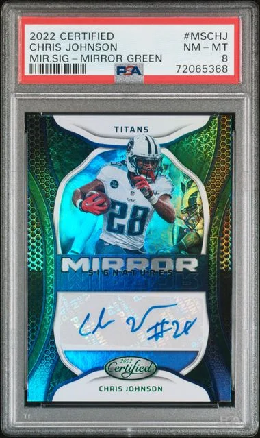 2022 Panini Certified Chris Johnson Mirror Signatures Mirror Green #MS-CHJ card image