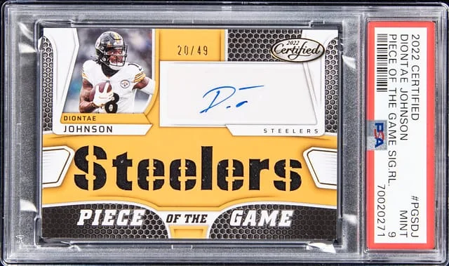 2022 Panini Certified Diontae Johnson Piece Of The Game Signature Relic #PGS-DJ card image