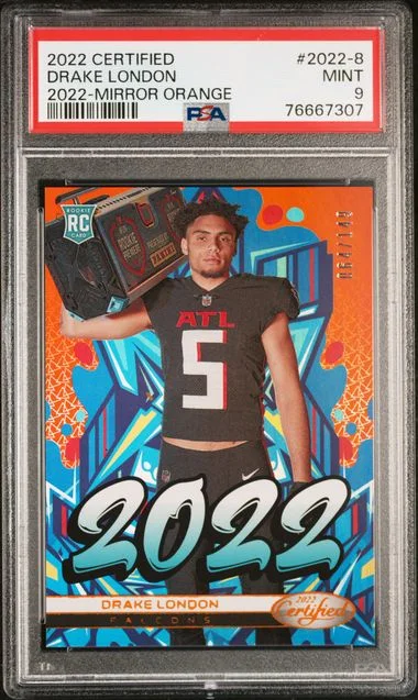 2022 Panini Certified Drake London 2022 Mirror Orange #2022-8 card image