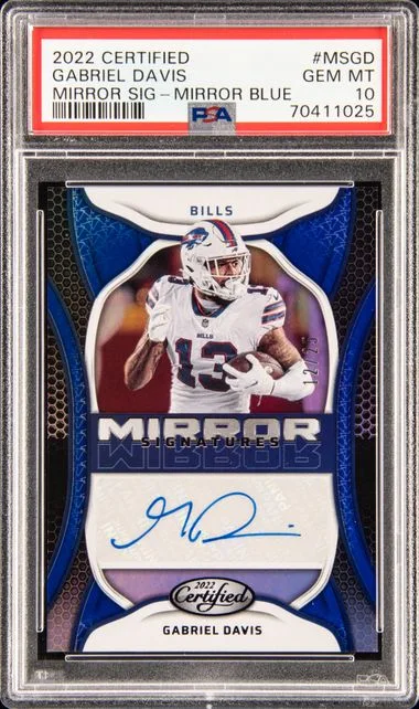 2022 Panini Certified Gabriel Davis Mirror Signatures Mirror Blue #MS-GD card image