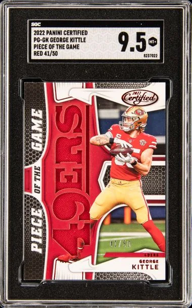 2022 Panini Certified George Kittle Piece Of The Game Red #PG-GK card image