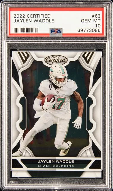 2022 Panini Certified Jaylen Waddle #62 card image