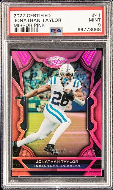 2022 Panini Certified Jonathan Taylor Mirror Pink #41 card image