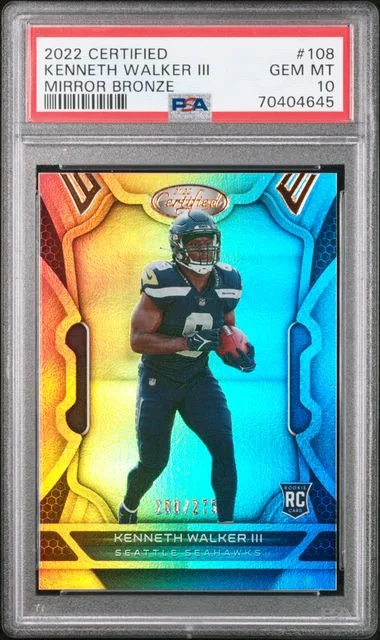 2022 Panini Certified Kenneth Walker III Mirror Bronze #108 card image