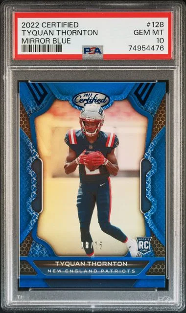 2022 Panini Certified Tyquan Thornton Mirror Blue #128 card image