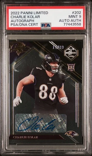 2022 Panini Charlie Kolar Limited Autograph #202 card image