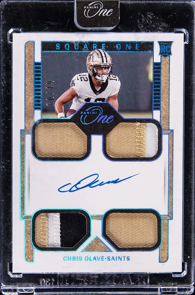 2022 Panini Chris Olave One Square One Quad Patch Autograph #73 card image