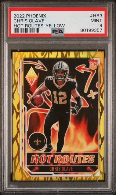 2022 Panini Chris Olave Phoenix Hot Routes Yellow #Hr3 card image