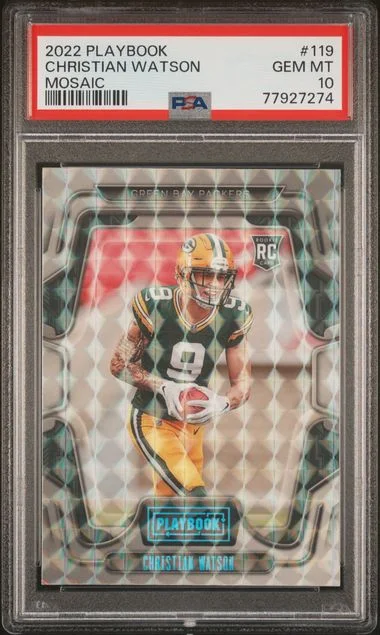 2022 Panini Christian Watson Playbook Mosaic #119 card image