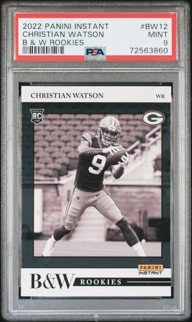 2022 Panini Christian Watson Instant Black & White Rookies #BW12 card image