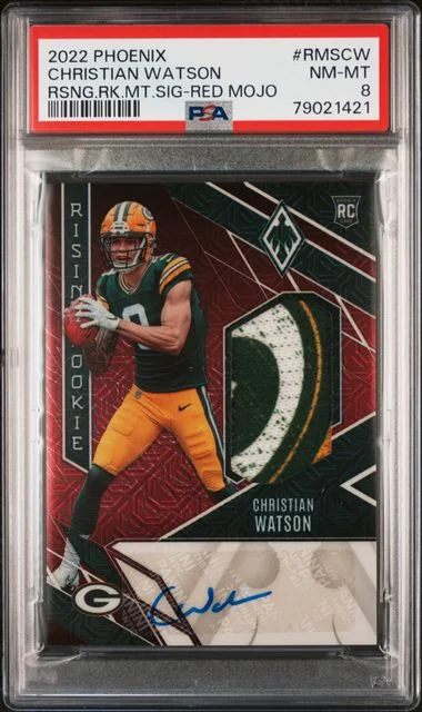 2022 Panini Christian Watson Phoenix Rising Material Signatures #RMSCW card image