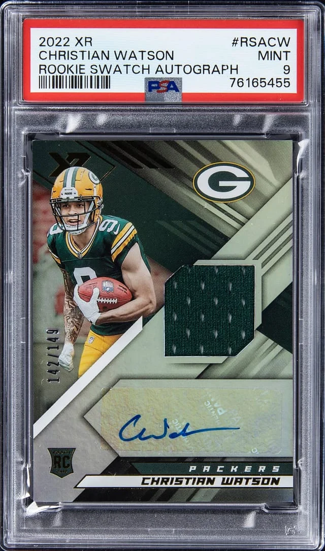 2022 Panini Christian Watson XR Swatch Autograph #RSACW card image