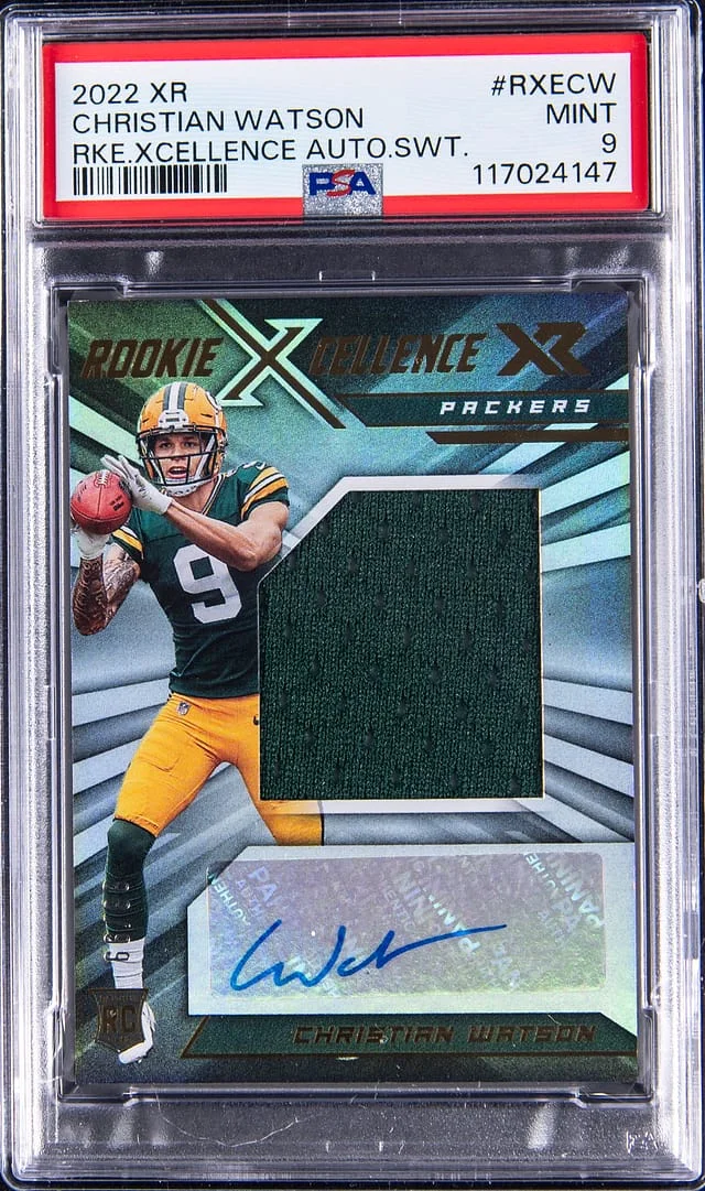 2022 Panini Christian Watson XR Xcellence Autograph Swatch #RXE-CW card image