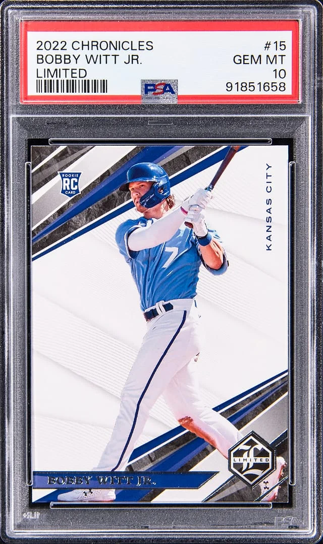 2022 Panini Chronicles Bobby Witt Jr. Limited #15 card image