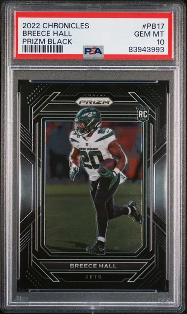 2022 Panini Chronicles Breece Hall Prizm Black #PB17 card image
