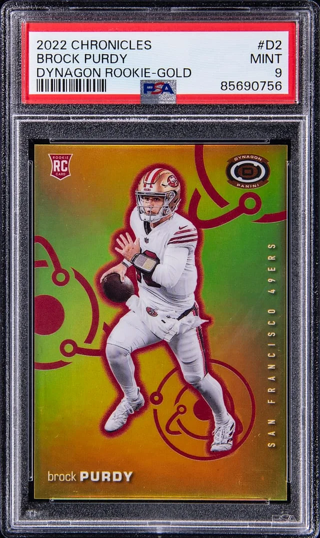 2022 Panini Chronicles Brock Purdy Dynagon Gold #D-2 card image
