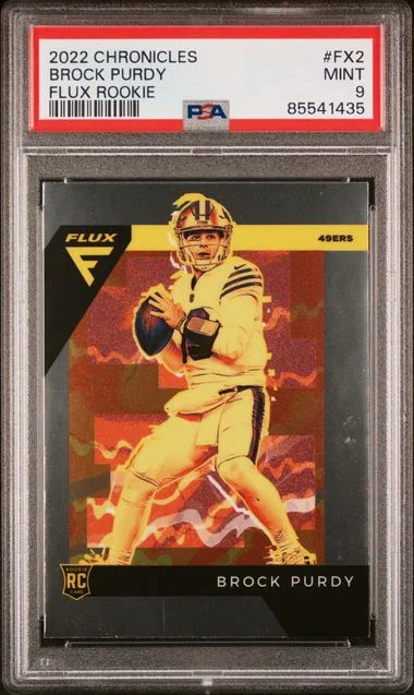 2022 Panini Chronicles Brock Purdy Flux Rookies Silver #Fx2 card image