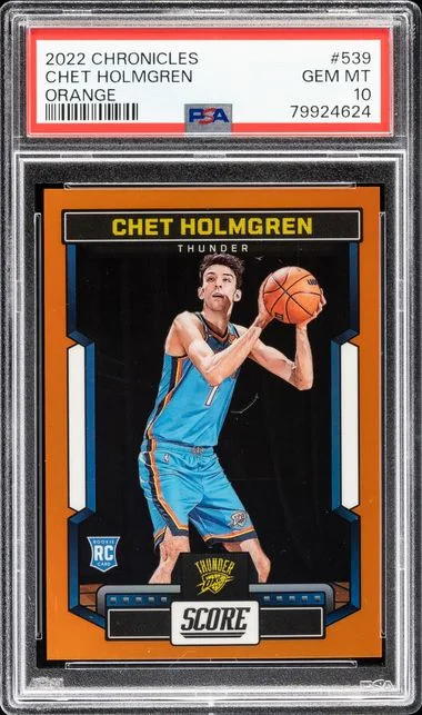 2022 Panini Chronicles Chet Holmgren Orange #539 card image