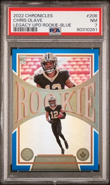 2022 Panini Chronicles Chris Olave Legacy Update Signature Red #206 card image