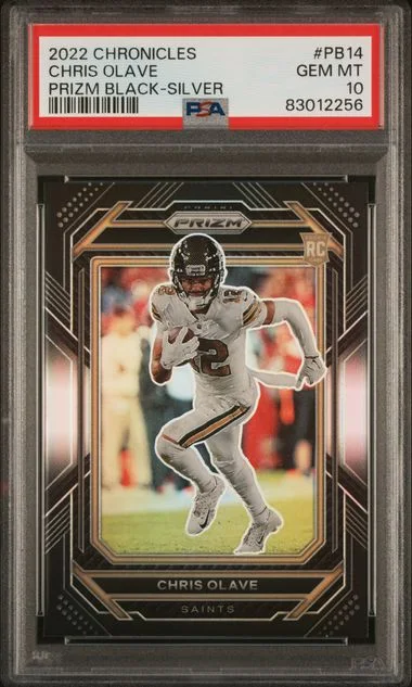 2022 Panini Chronicles Chris Olave Prizm Black Silver #Pb14 card image