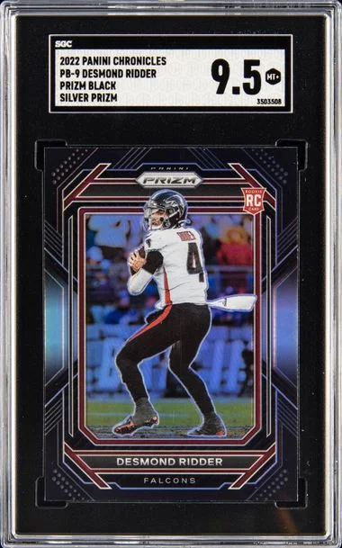 2022 Panini Chronicles Desmond Ridder Prizm Black Silver Prizm #Pb-9 card image