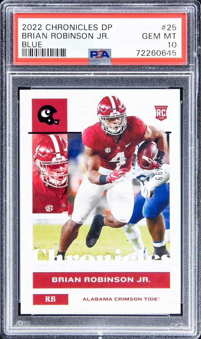 2022 Panini Chronicles Draft Picks Brian Robinson Jr. Blue #25 card image