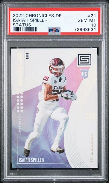 2022 Panini Chronicles Draft Picks Isaiah Spiller Status #21 card image