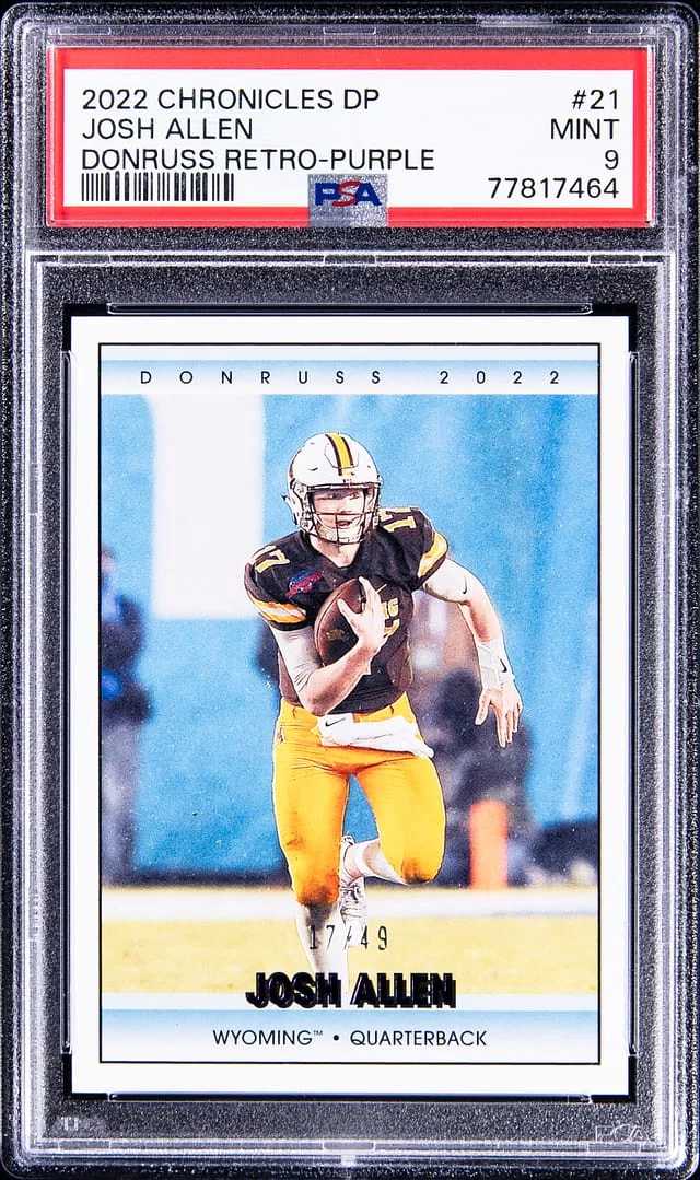 2022 Panini Chronicles Draft Picks Josh Allen Donruss Retro Purple #21 card image