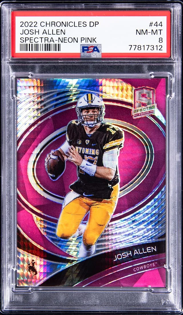 2022 Panini Chronicles Draft Picks Josh Allen Spectra Neon Pink #44 card image