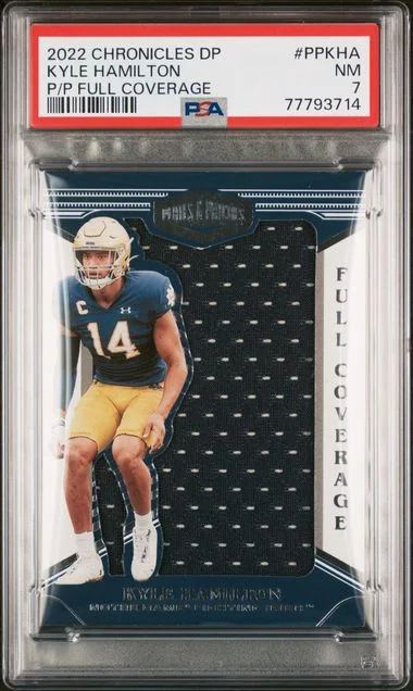 2022 Panini Chronicles Draft Picks Kyle Hamilton Plates and Patches Full Coverage #PPKHA card image