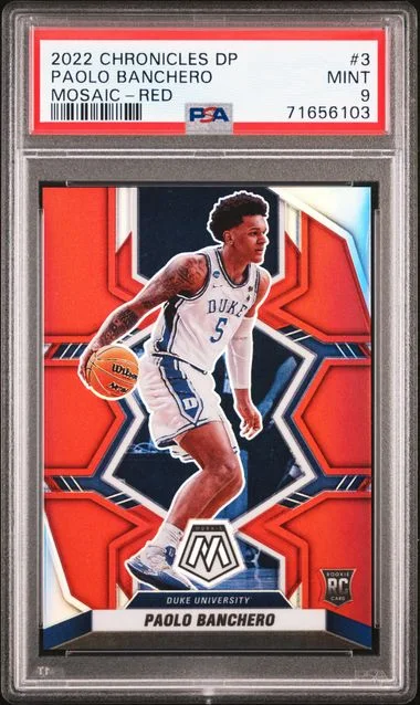 2022 Panini Chronicles Draft Picks Paolo Banchero Mosaic Red #3 card image