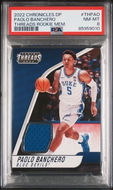 2022 Panini Chronicles Draft Picks Paolo Banchero Threads Memorabilia #THPAO card image