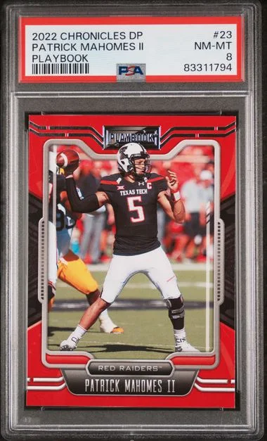 2022 Panini Chronicles Draft Picks Patrick Mahomes II Playbook #23 card image