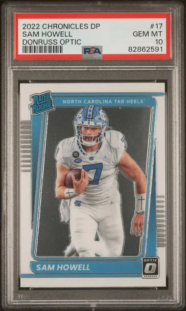 2022 Panini Chronicles Draft Picks Sam Howell Donruss Optic #17 card image