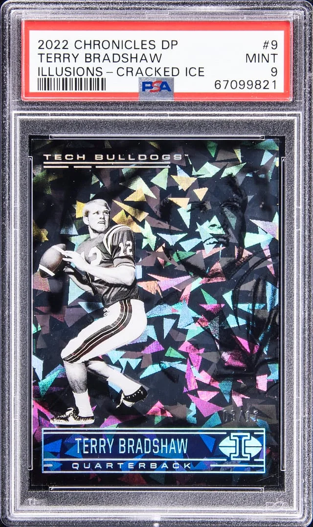2022 Panini Chronicles Draft Picks Terry Bradshaw Illusions Cracked Ice #9 card image