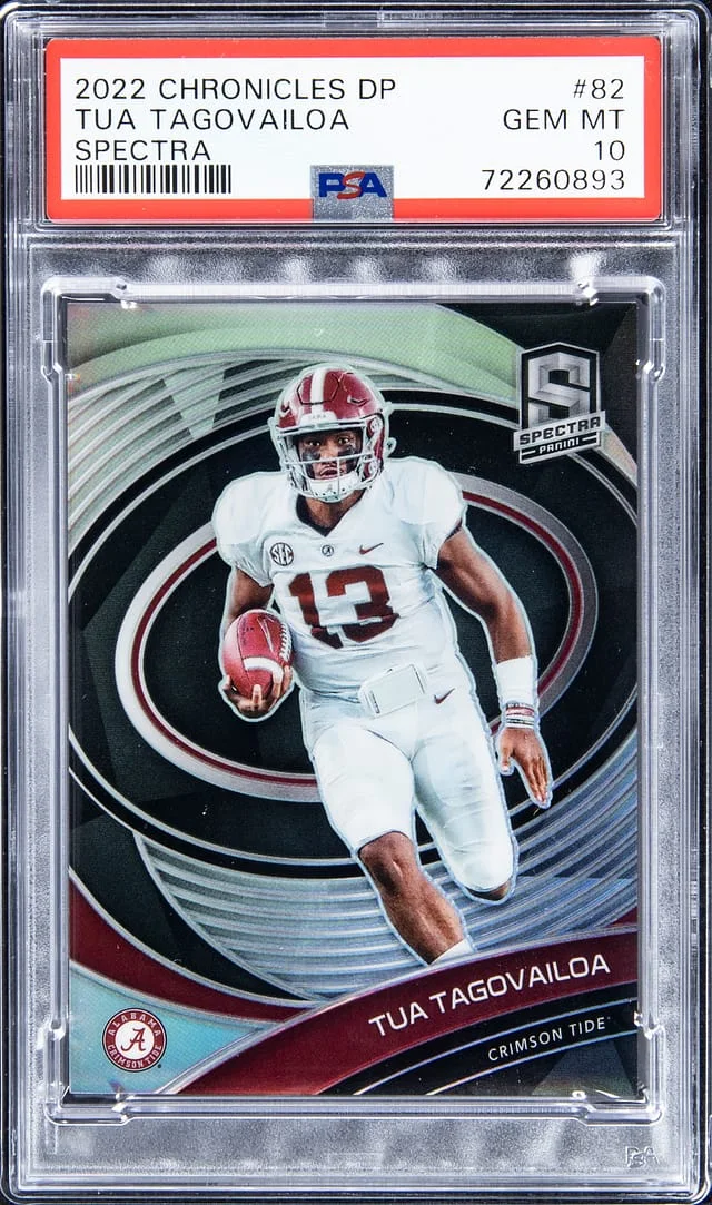 2022 Panini Chronicles Draft Picks Tua Tagovailoa Spectra #82 card image