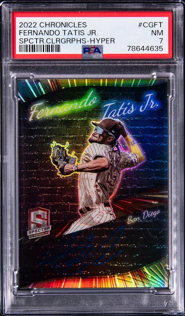 2022 Panini Chronicles Fernando Tatis Jr. Spectra Colorgraphs Hyper #CG-FT card image