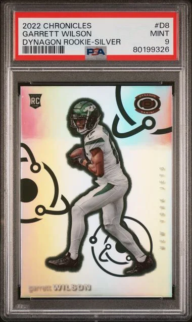 2022 Panini Chronicles Garrett Wilson Dynagon Rookies Silver #D8 card image