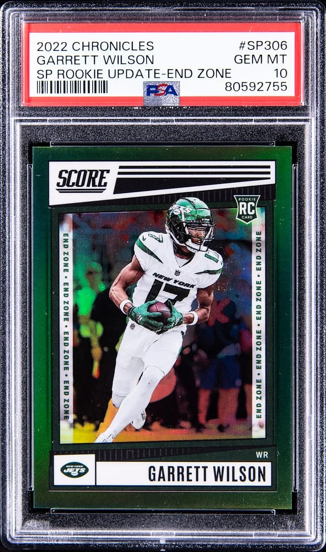 2022 Panini Chronicles Garrett Wilson SP Update End Zone #SP-306 card image