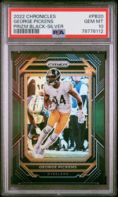 2022 Panini Chronicles George Pickens Prizm Black Silver #Pb20 card image