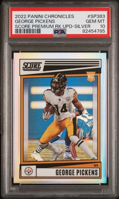 2022 Panini Chronicles George Pickens Score Premium Rookies Update Silver #SP-383 card image