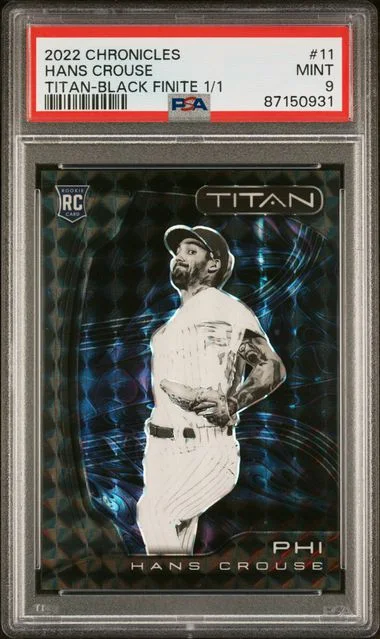 2022 Panini Chronicles Hans Crouse Titan Black Finite #11 card image