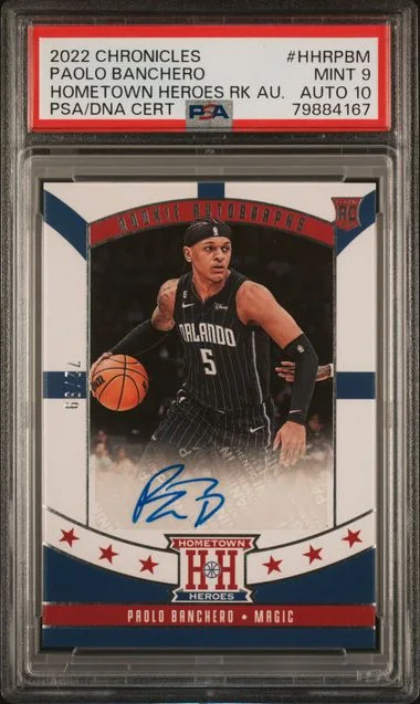 2022 Panini Chronicles Hometown Heroes Autographs Hhrpbm Paolo Banchero #no-number card image