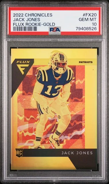 2022 Panini Chronicles Jack Jones Flux Rookies Gold #FX20 card image