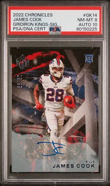 2022 Panini Chronicles James Cook Gridiron Kings Signature #Gk14 card image