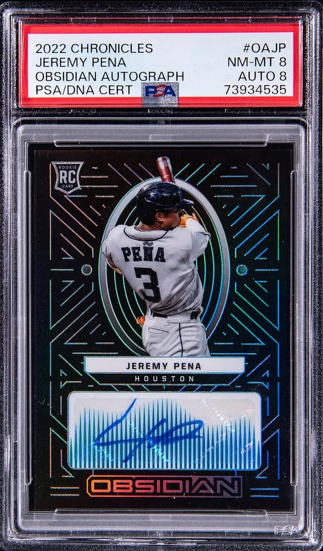 2022 Panini Chronicles Jeremy Pena Obsidian Autograph #OA-JP card image