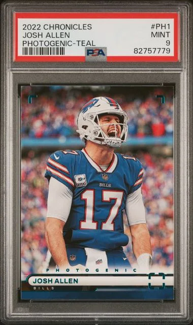 2022 Panini Chronicles Josh Allen Photogenic Teal #PH1 card image