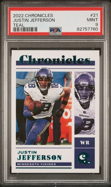 2022 Panini Chronicles Justin Jefferson Pink #21 card image