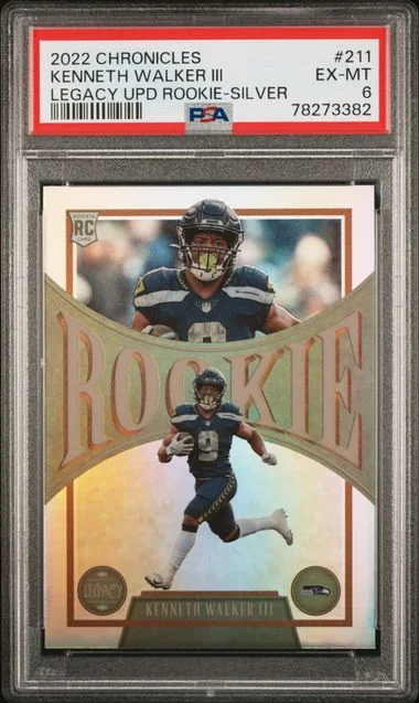 2022 Panini Chronicles Kenneth Walker III Legacy Update Rookies #211 card image